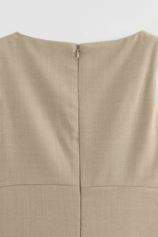 Sleeveless Flare Hem Casual Dress