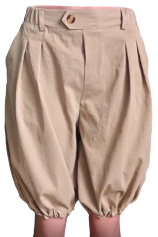 High-Waist Balloon Casual Shorts