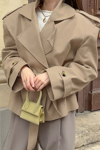 Belted Double-Breasted Jacket