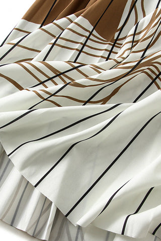 Flowing Pleated Midi Skirt