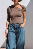 Asymmetric T-Shirt with Ring Detail