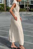 Sleeveless Tie-Waist Casual Dress