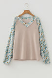 Floral Sleeve Layered Sweatshirt