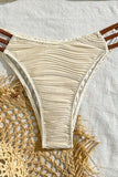 Strappy Bikini Set with Ruched Details