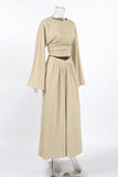 Wide-Sleeve Pants Set