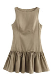 Sleeveless Flare Hem Casual Dress