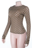Polka Dot Long Sleeve Top