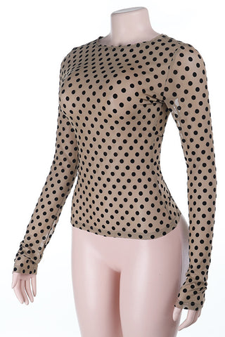 Polka Dot Long Sleeve Top