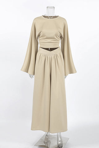 Flowy Wide-Leg Pants Set