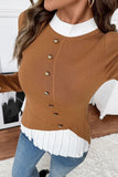 Buttoned Layered Sweater
