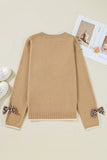 Bow-Accent Casual Sweater