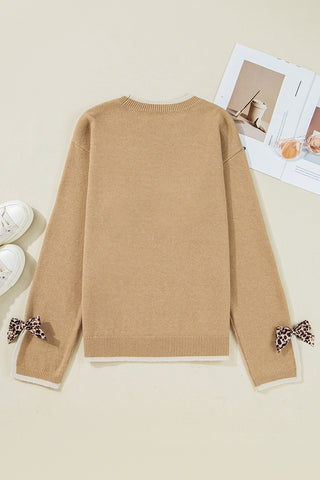 Bow-Accent Casual Sweater
