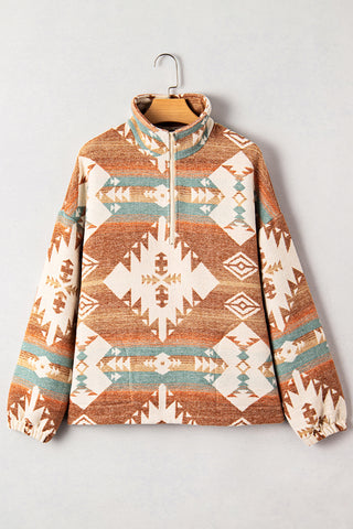 Quarter-Zip Aztec Sweatshirt
