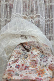 Tiered Lace Overlay Midi Skirt