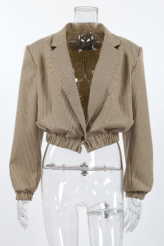 Checkered Tailored Blazer