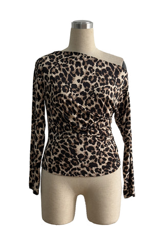 Off-Shoulder Leopard Print Tank Top