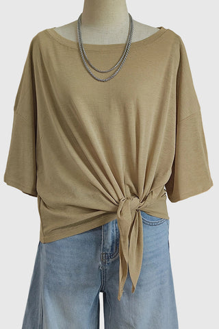 Off-Shoulder Tie-Front Cover-Up