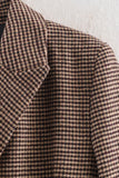 Double-Breasted Houndstooth Blazer