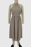 Halter Neck Casual Midi Dress