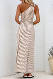 One-Shoulder Striped Dress