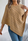 Cable Knit Poncho Sweater