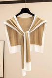 Elegant Contrast Trim Knit Shrug