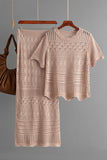 Two-Piece Knitted Skirt Set