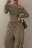 Off-Shoulder Top and Pants Set