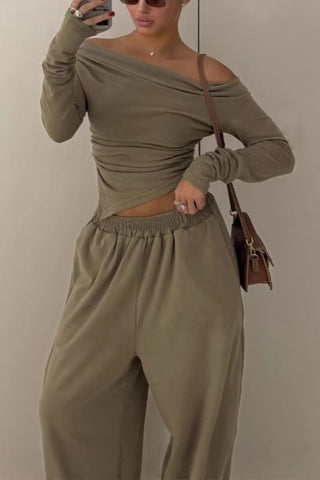 Off-Shoulder Top and Pants Set