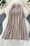 Elegant Pleated Midi Skirt