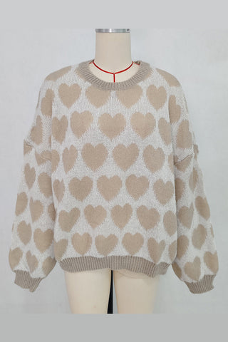 Heart Pattern Sweater