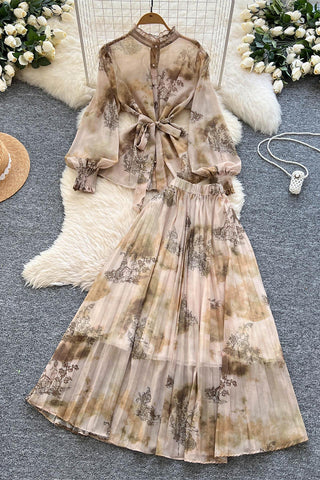 Elegant Printed Skirt Set