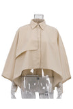 Versatile Oversized Cape Blouse