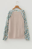Floral Sleeve Layered Sweatshirt
