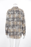 Checkered Button-Up Oversized Shirt