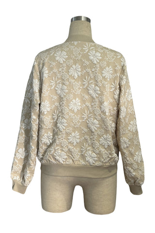 Floral Pattern Bomber Jacket