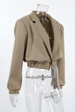 Checkered Tailored Blazer