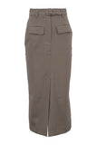 Belted High-Waist Skirt