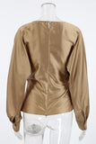 Elegant Draped Blouse