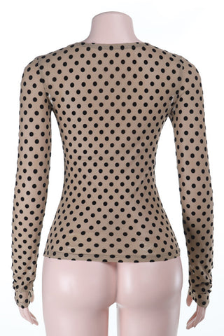 Polka Dot Long Sleeve Top