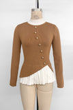 Buttoned Layered Sweater