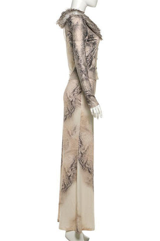 Elegant Button-Down Skirt Set