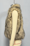 Sleeveless Faux Fur Vest