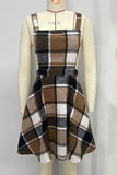Plaid Pinafore Casual Dress