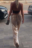 Sequin Wide-Leg Casual Pants