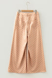 Polka Dot Wide-Leg Casual Pants