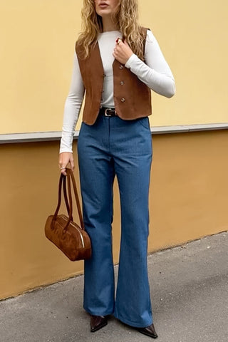 Button-Front Tailored Vest