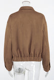Zip-Front Casual Bomber Jacket