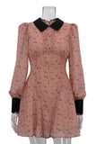 Floral Print Collared Mini Dress