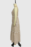 Tiered Button-Front Casual Dress